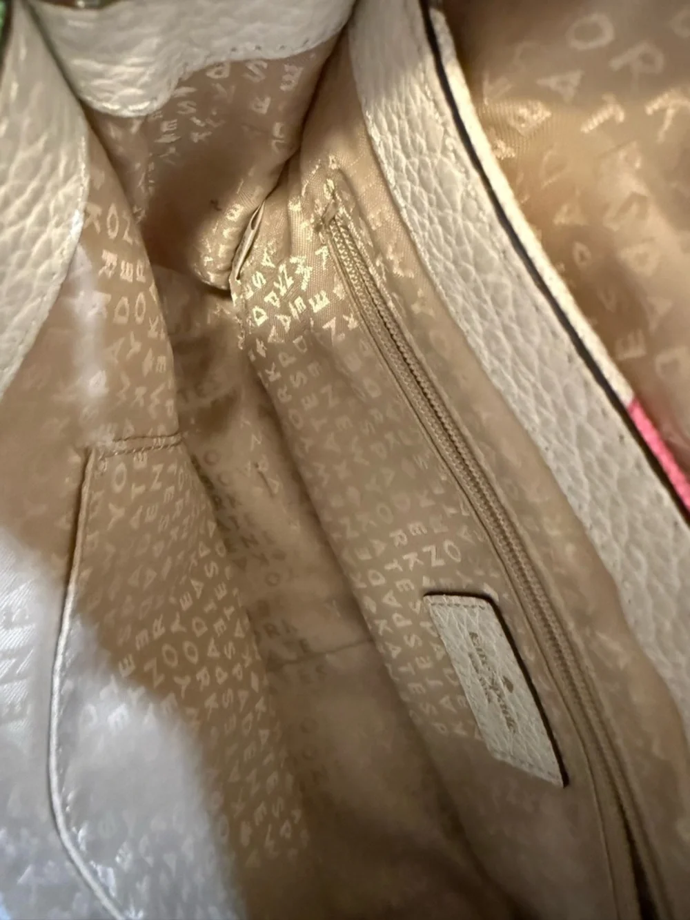 Kate Spade Cream Pink Floral Canvas Woven Leather Crossbody‎ Bag Purse Summer